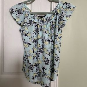 Floral banana republic blouse